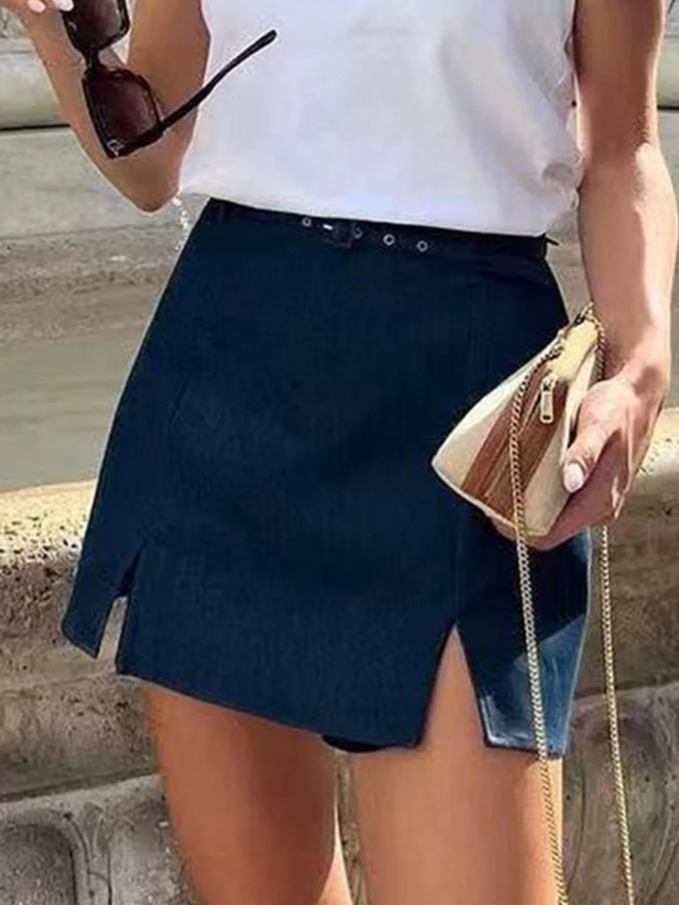 Slit Mini Skort