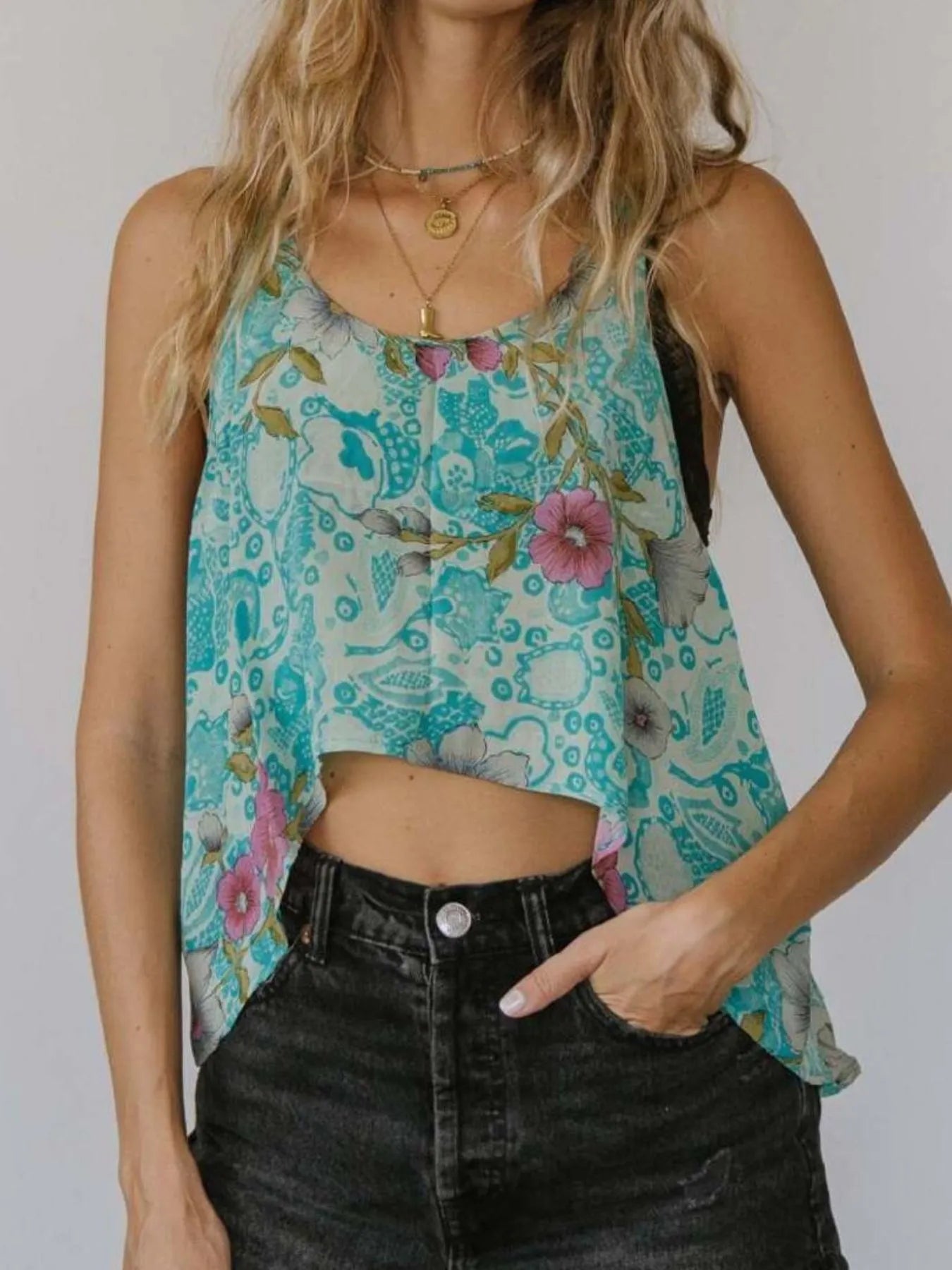 Printed Scoop Neck Tank
