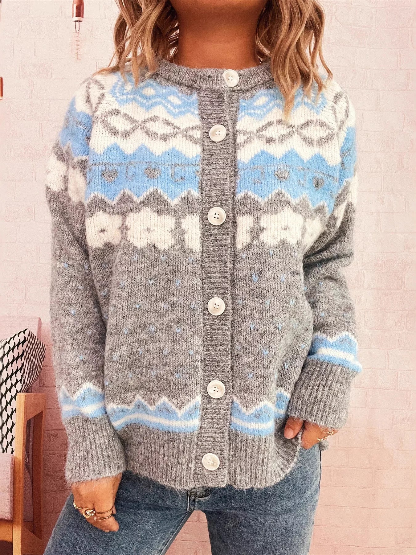 Ribbed Button Down Knit Cardigan