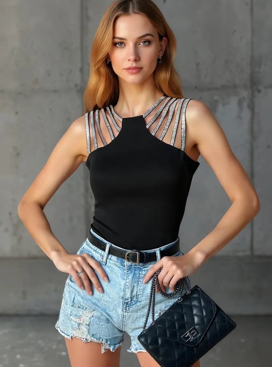 Cutout Sleeveless Tank Top